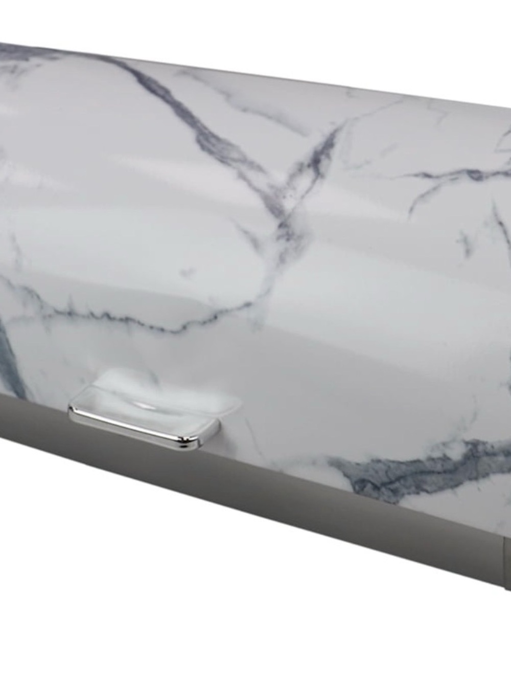 Marble-Pattern Bread Box - White - Picture 5 of 8